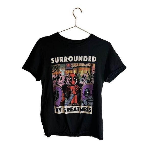 Marvel Deadpool Surrounded by Greatness Graphic Tee Black Men's M - Picture 1 of 3